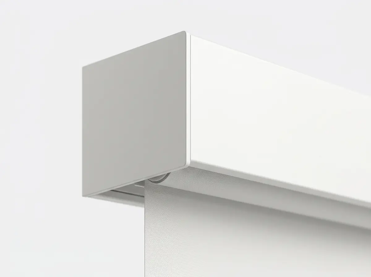 Roller shade with square cassette hardware