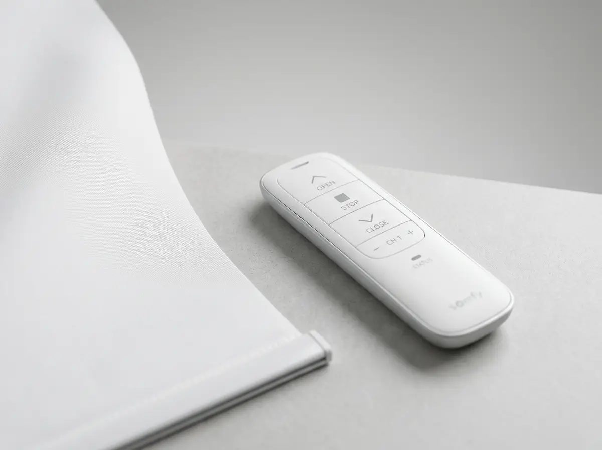 Motorized roller shade remote and wand control